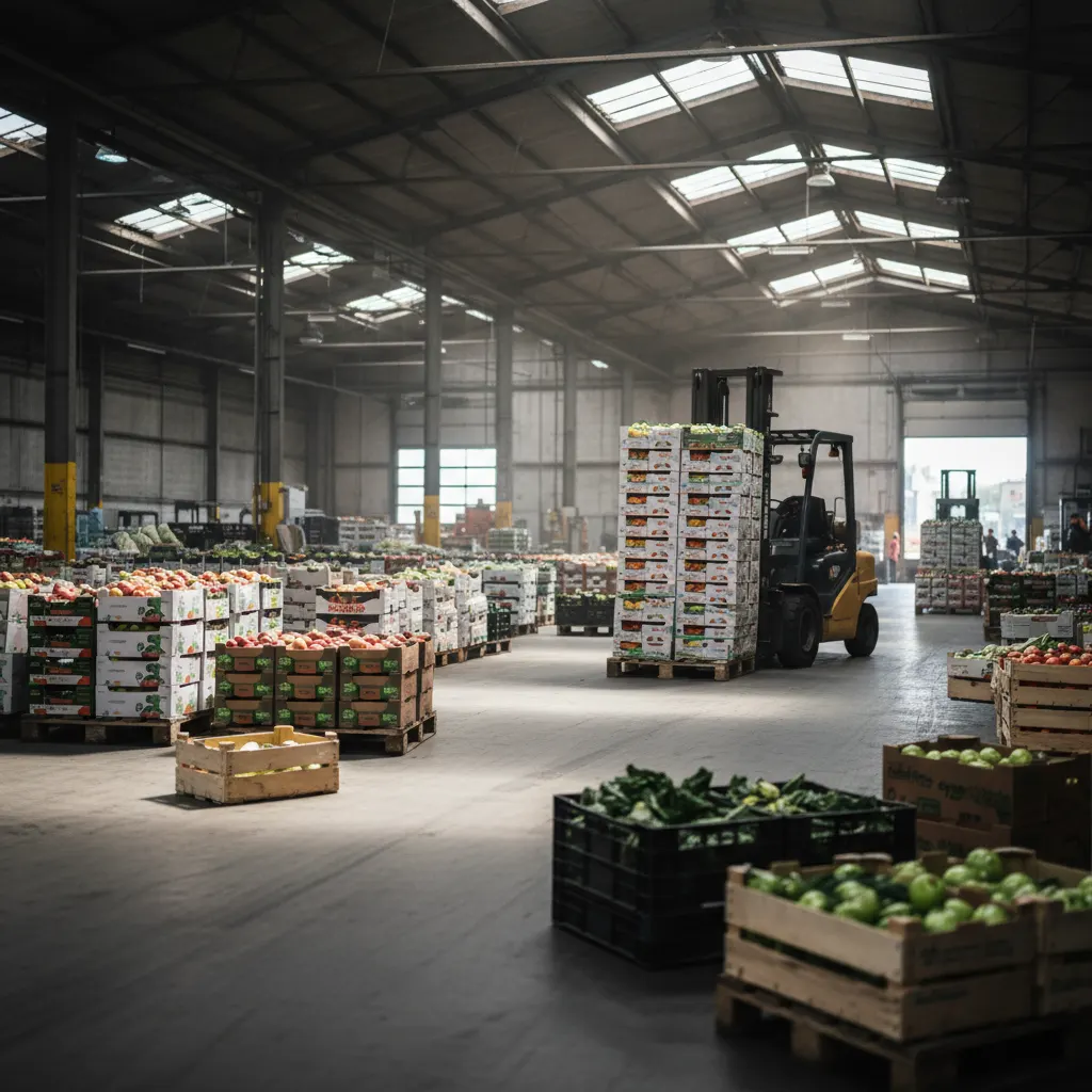 A produce marketer reviewing distribution and sales data